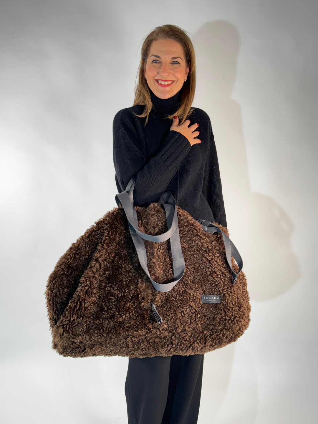 Big Shopper mit Schaf-Fell-Effekt