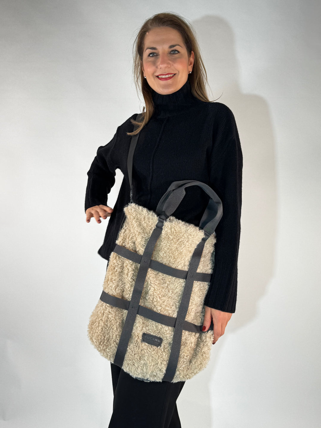 Shopper Fur in Gitter-Optik