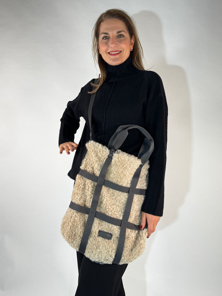 Shopper Fur in Gitter-Optik