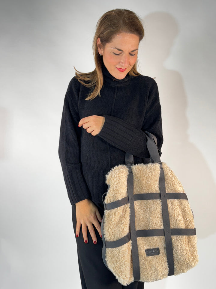 Shopper Fur in Gitter-Optik