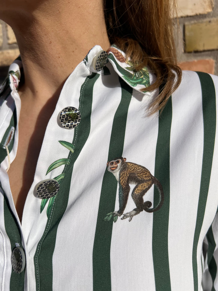 Polo-Kleid Safari mit Streifen