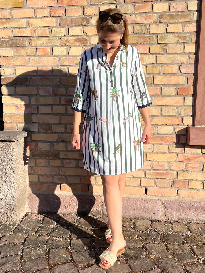 Polo-Kleid Safari mit Streifen