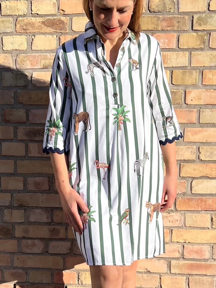 Polo-Kleid Safari mit Streifen