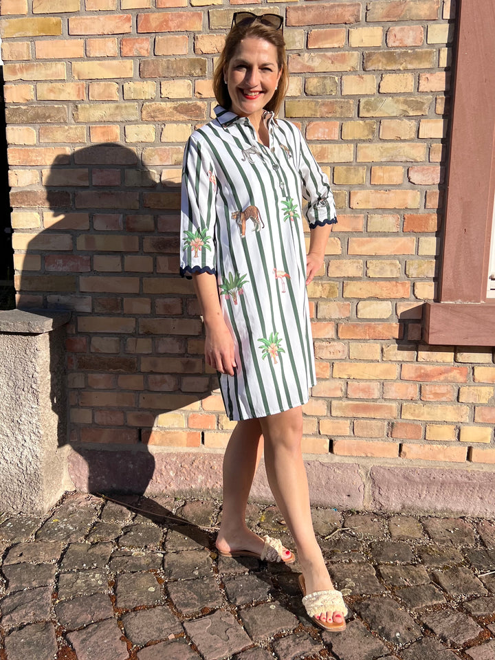 Polo-Kleid Safari mit Streifen