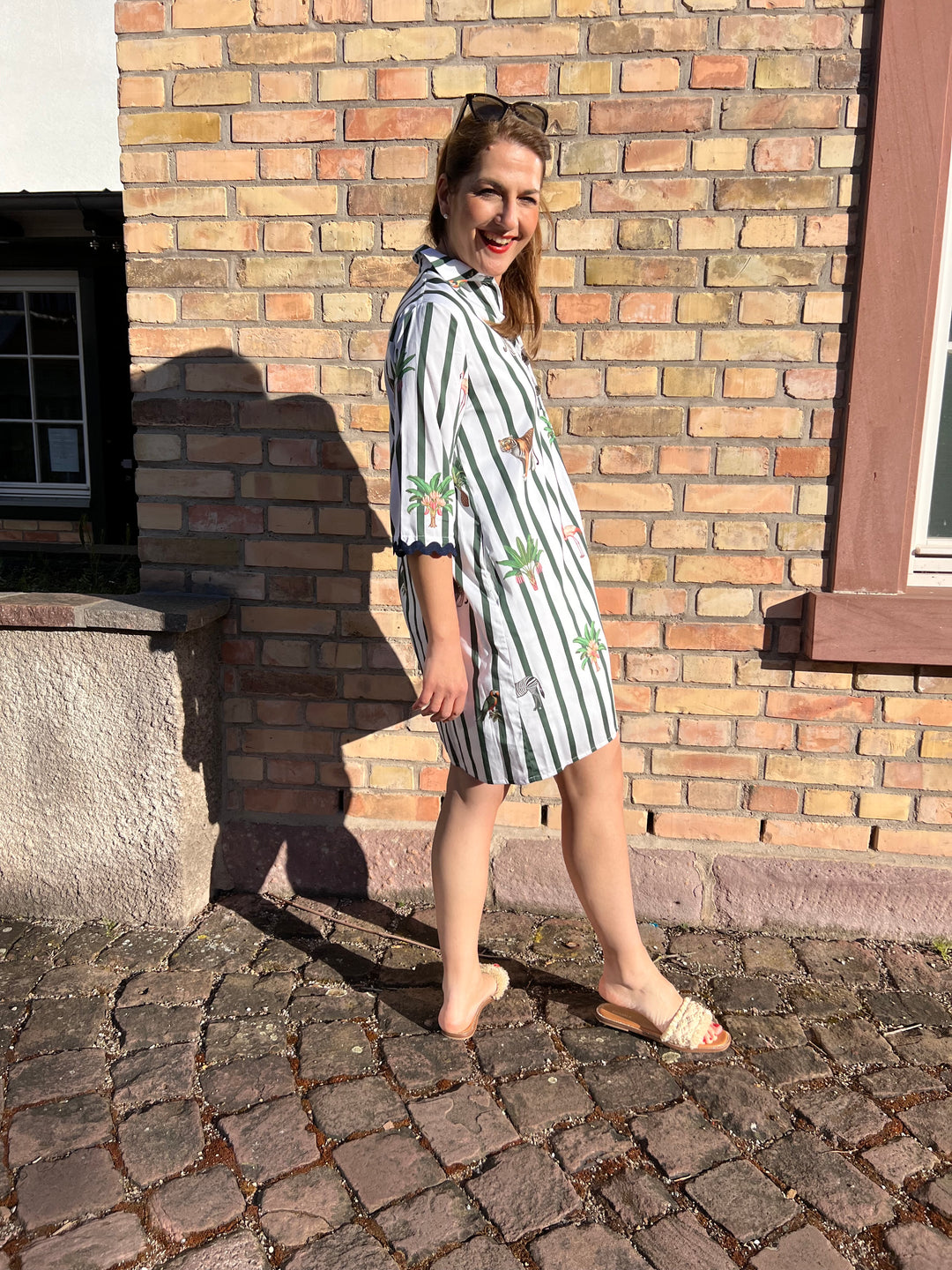 Polo-Kleid Safari mit Streifen