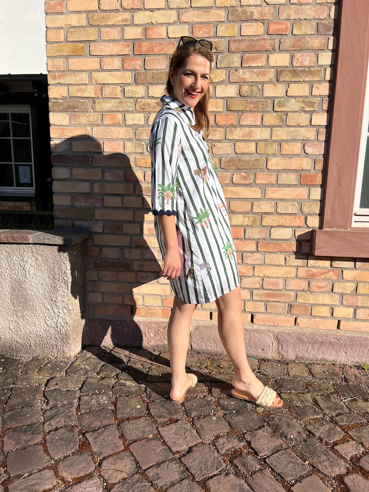 Polo-Kleid Safari mit Streifen
