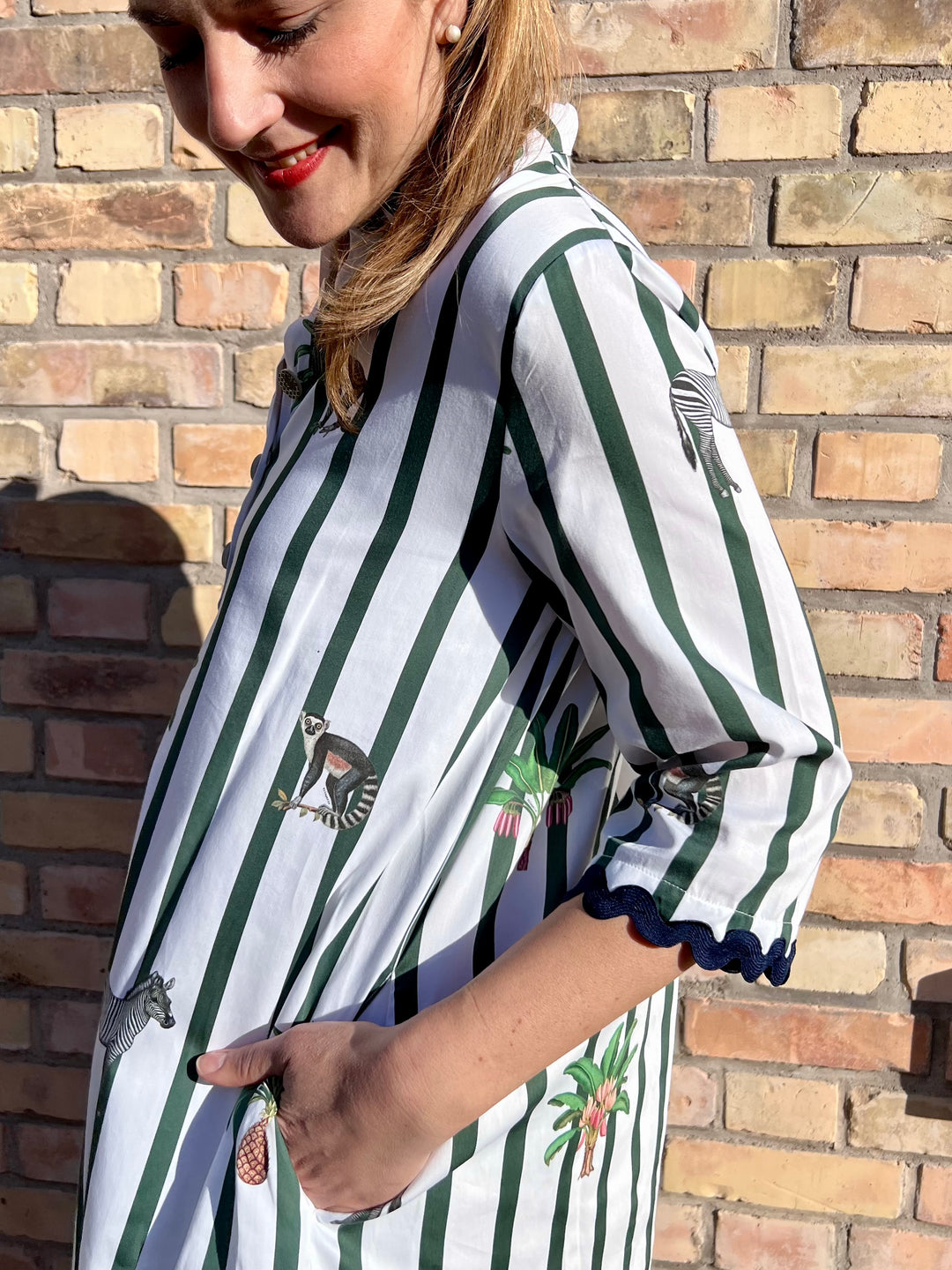 Polo-Kleid Safari mit Streifen