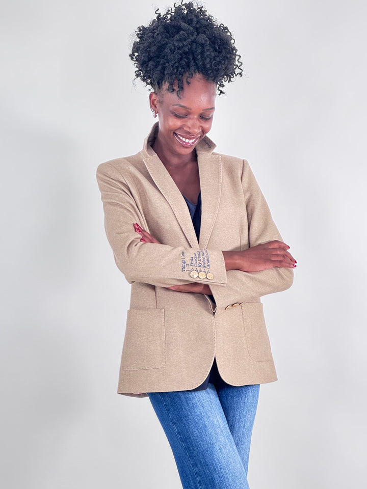 Blazer Harlow im Herringbone-Design