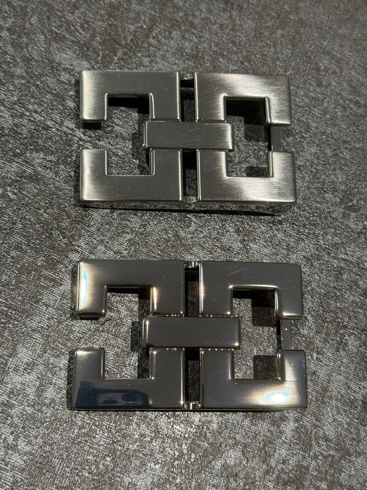 Gürtel-Schließe Sonja 40 mm in Silber