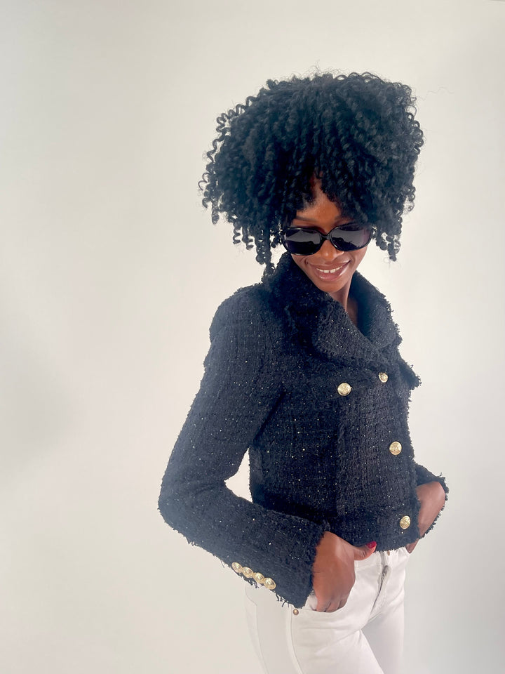 Blazer-Jacke Elegant mit Fransen-Details