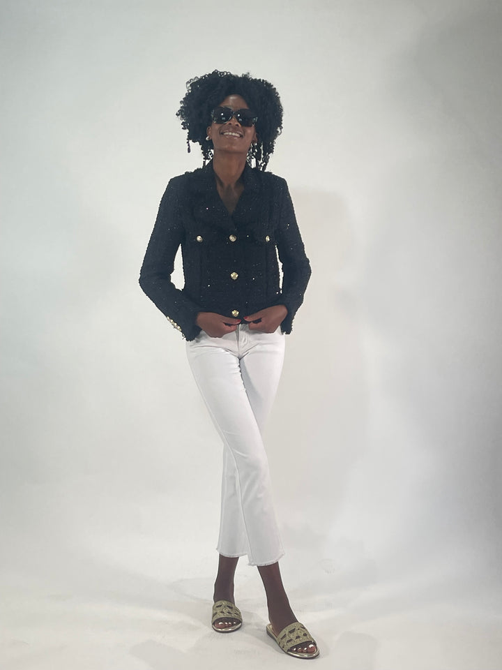 Blazer-Jacke Elegant mit Fransen-Details