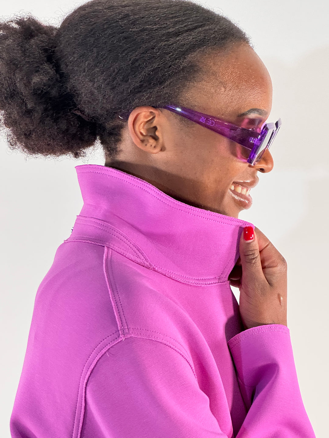 Scuba -Kastenjacke in Violett