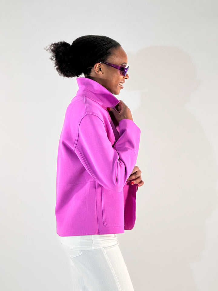 Scuba -Kastenjacke in Violett