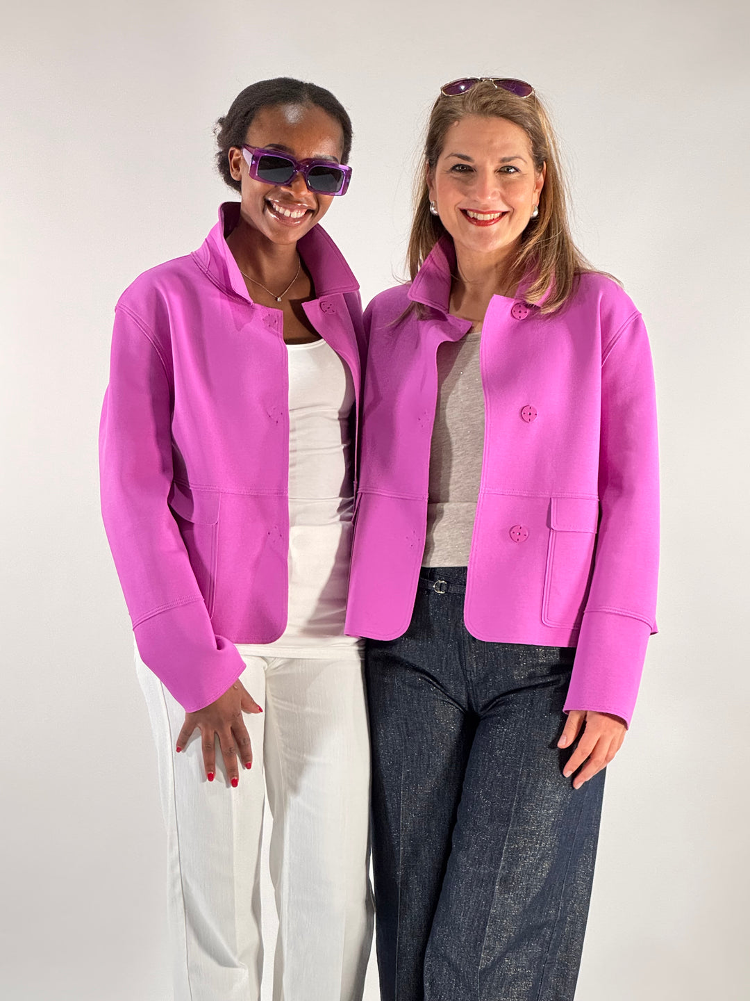 Scuba -Kastenjacke in Violett