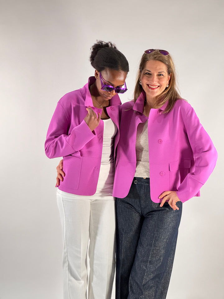 Scuba -Kastenjacke in Violett