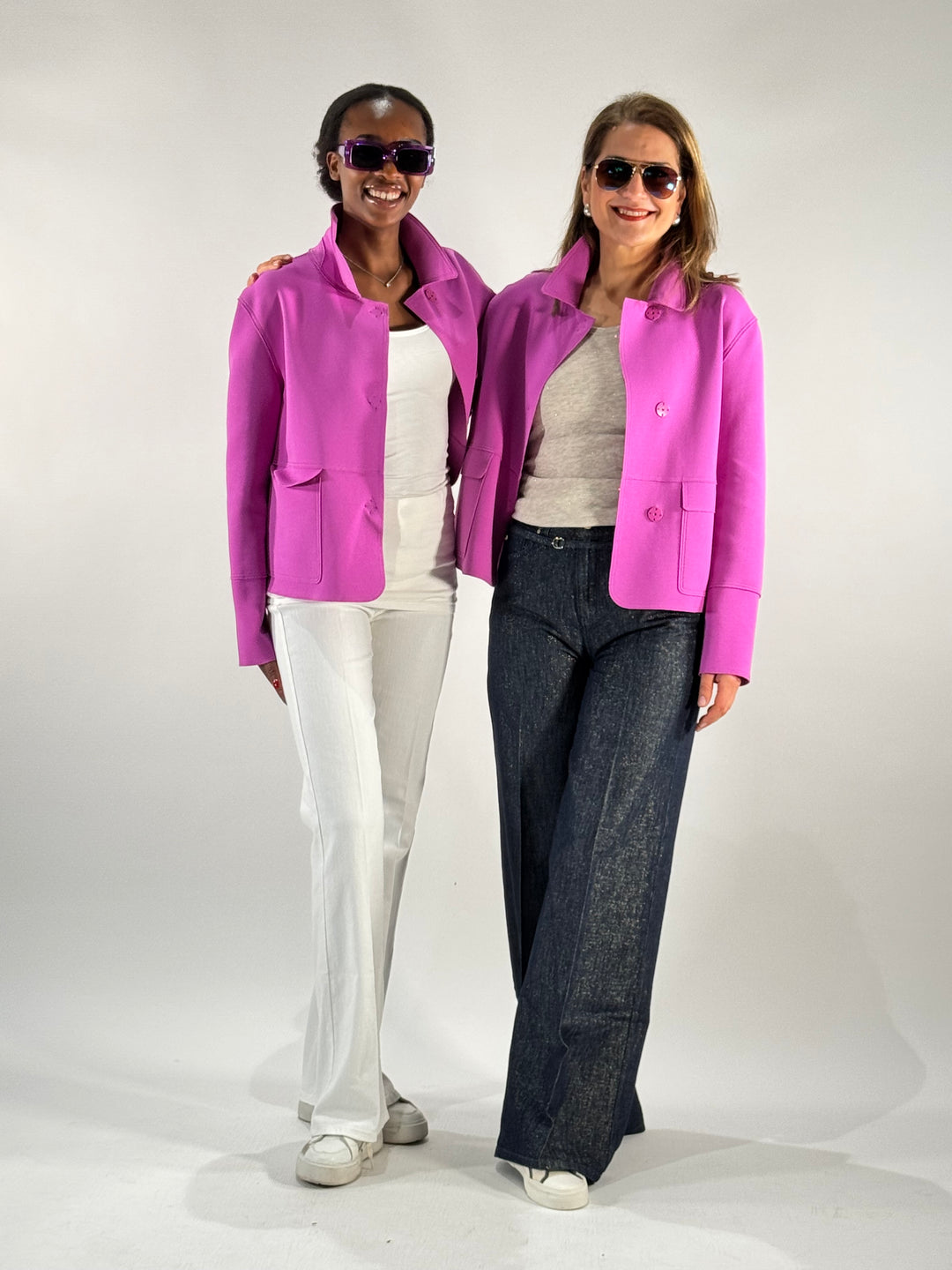 Scuba -Kastenjacke in Violett