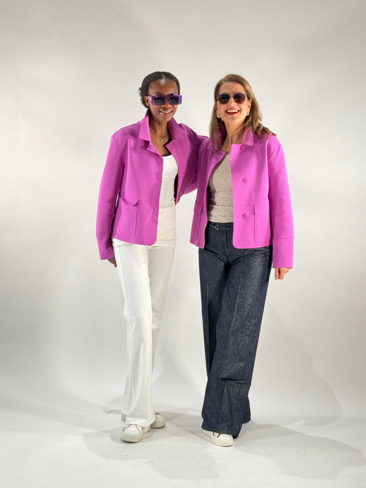 Scuba -Kastenjacke in Violett