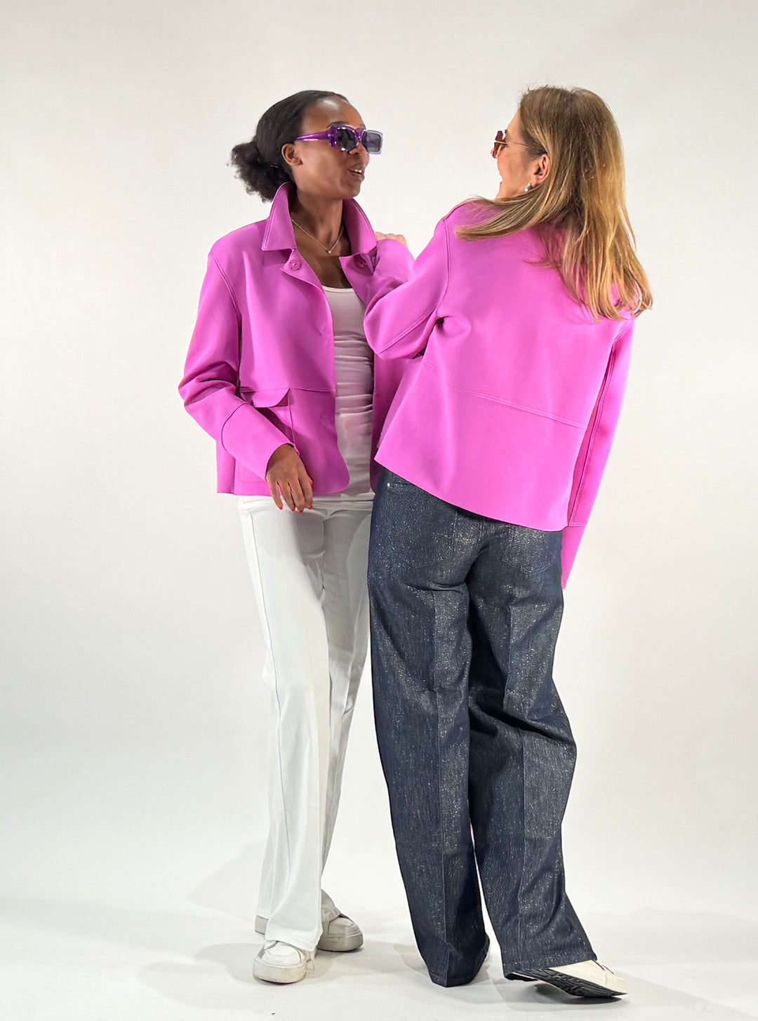 Scuba -Kastenjacke in Violett