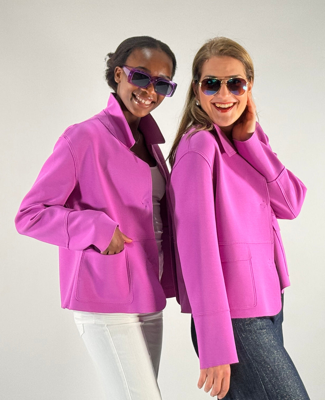Scuba -Kastenjacke in Violett