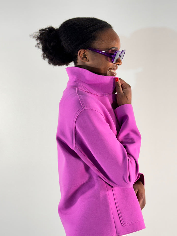 Scuba -Kastenjacke in Violett