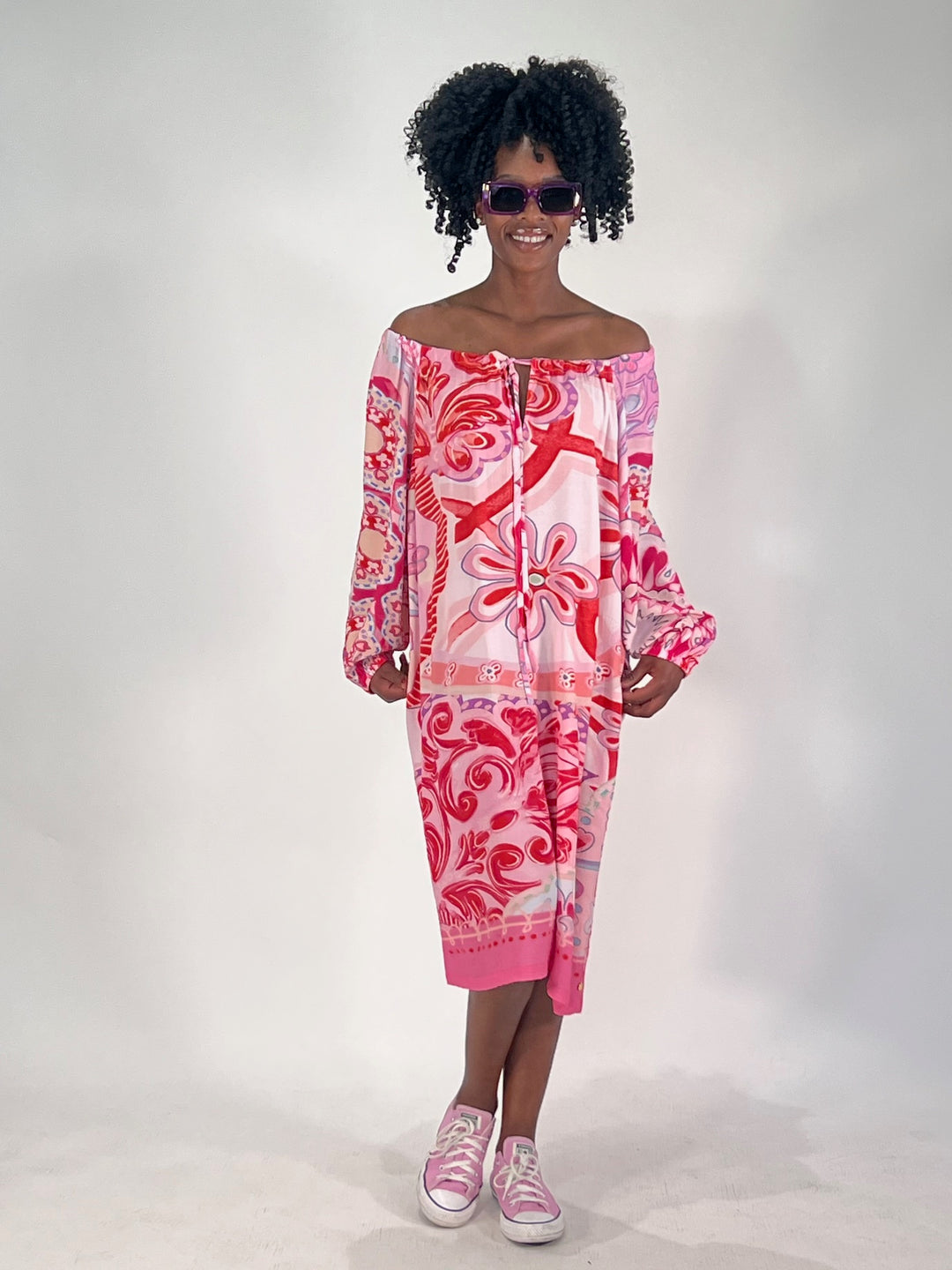 Kleid mit Carmen-Ausschnitt
