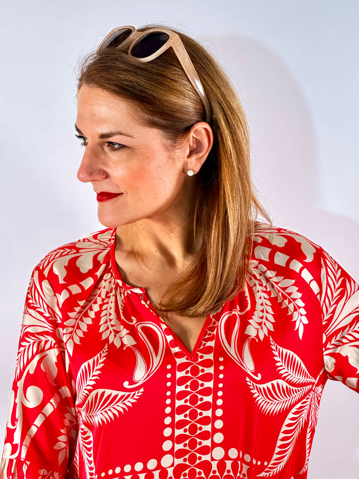 Midi-Sommerkleid in Satin