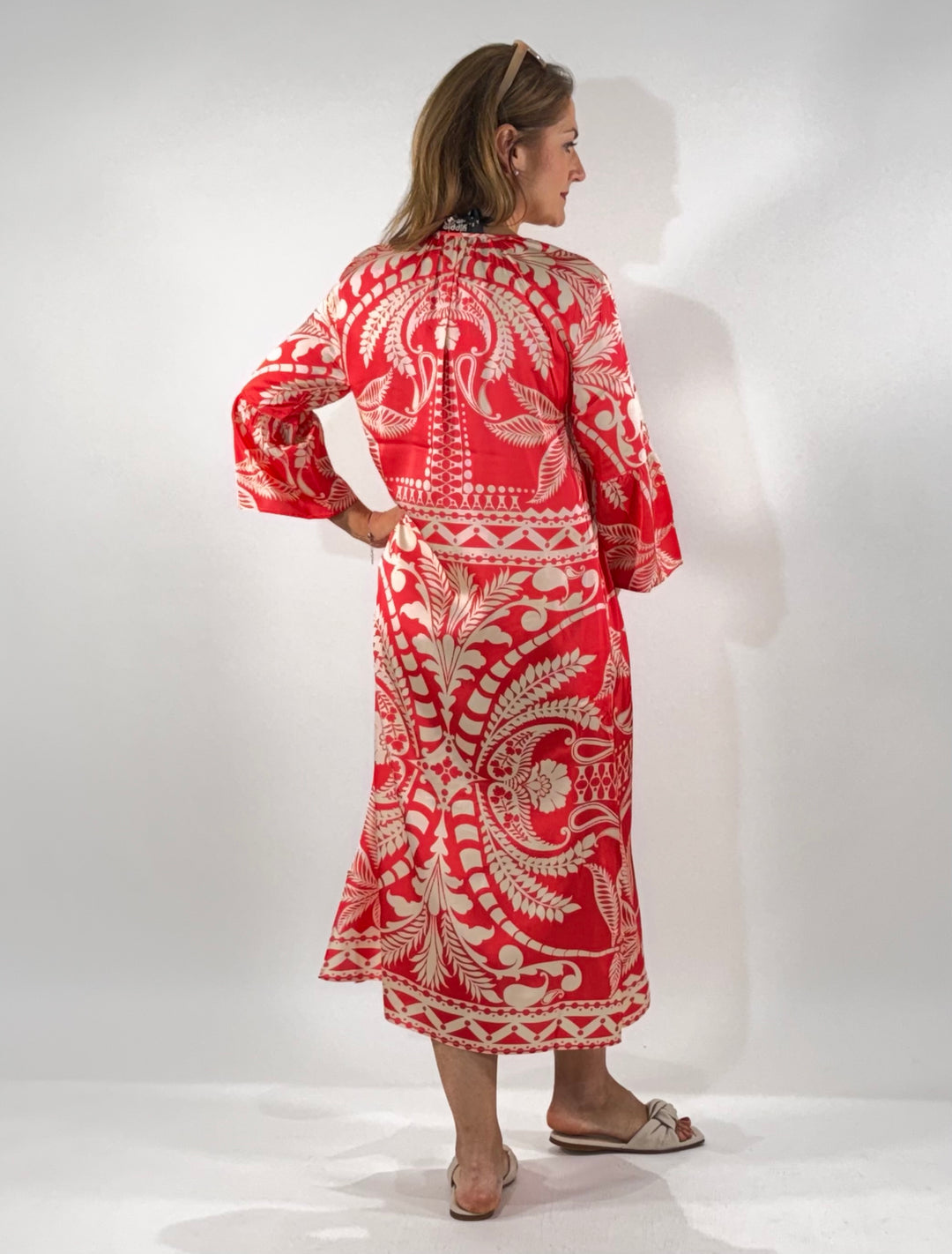 Midi-Sommerkleid in Satin