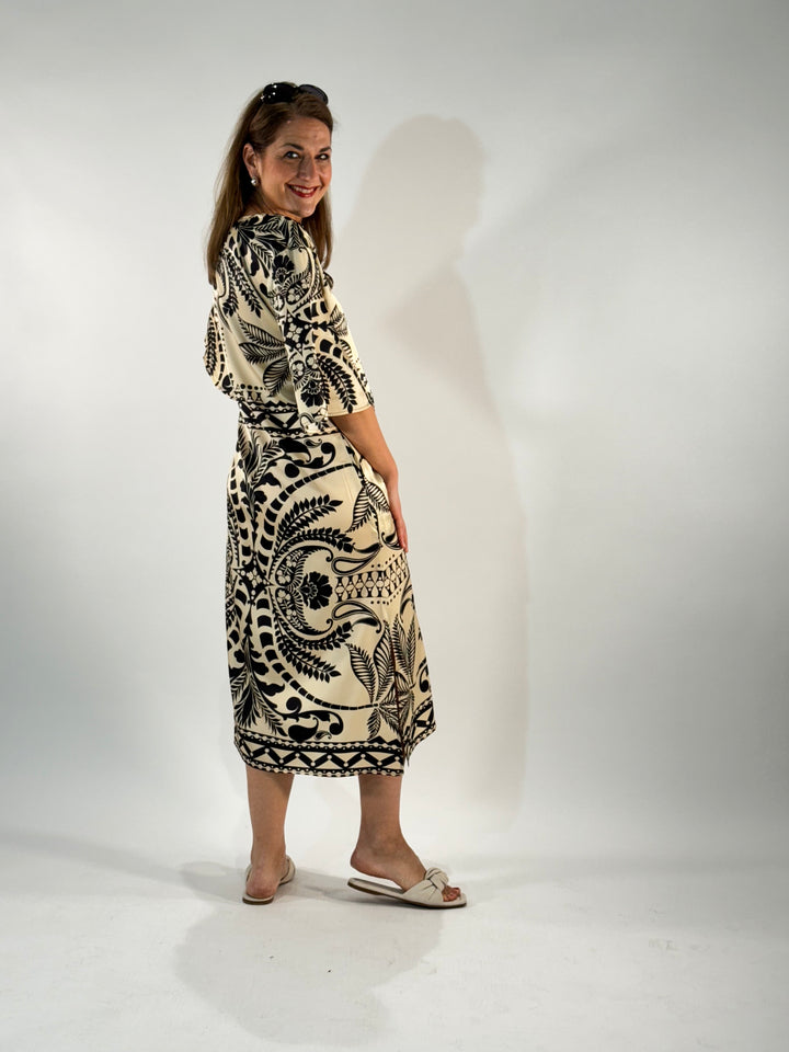 Midi-Sommerkleid in Satin