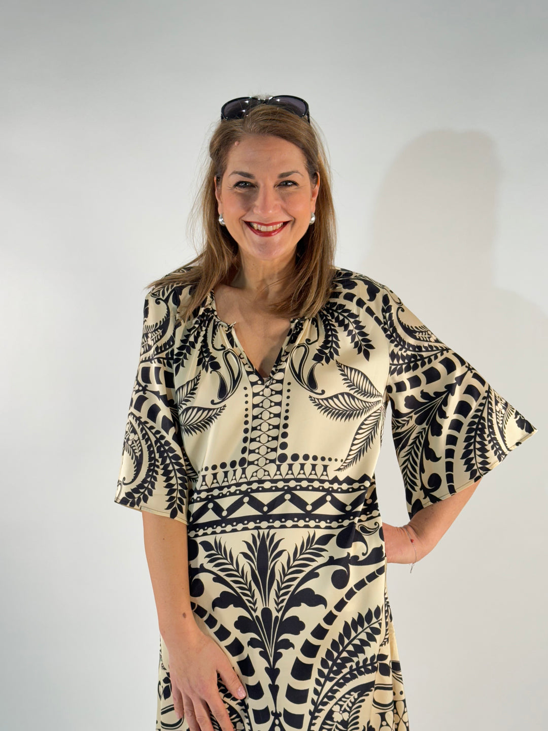 Midi-Sommerkleid in Satin