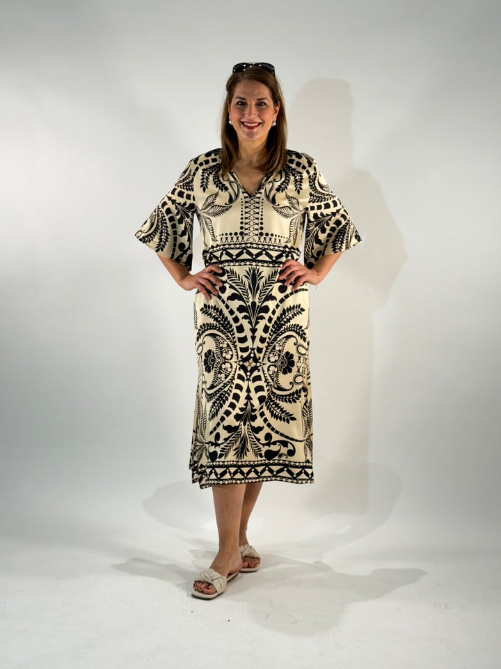Midi-Sommerkleid in Satin