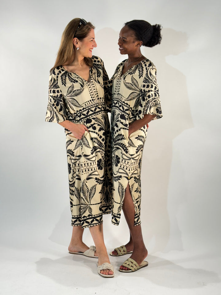 Midi-Sommerkleid in Satin