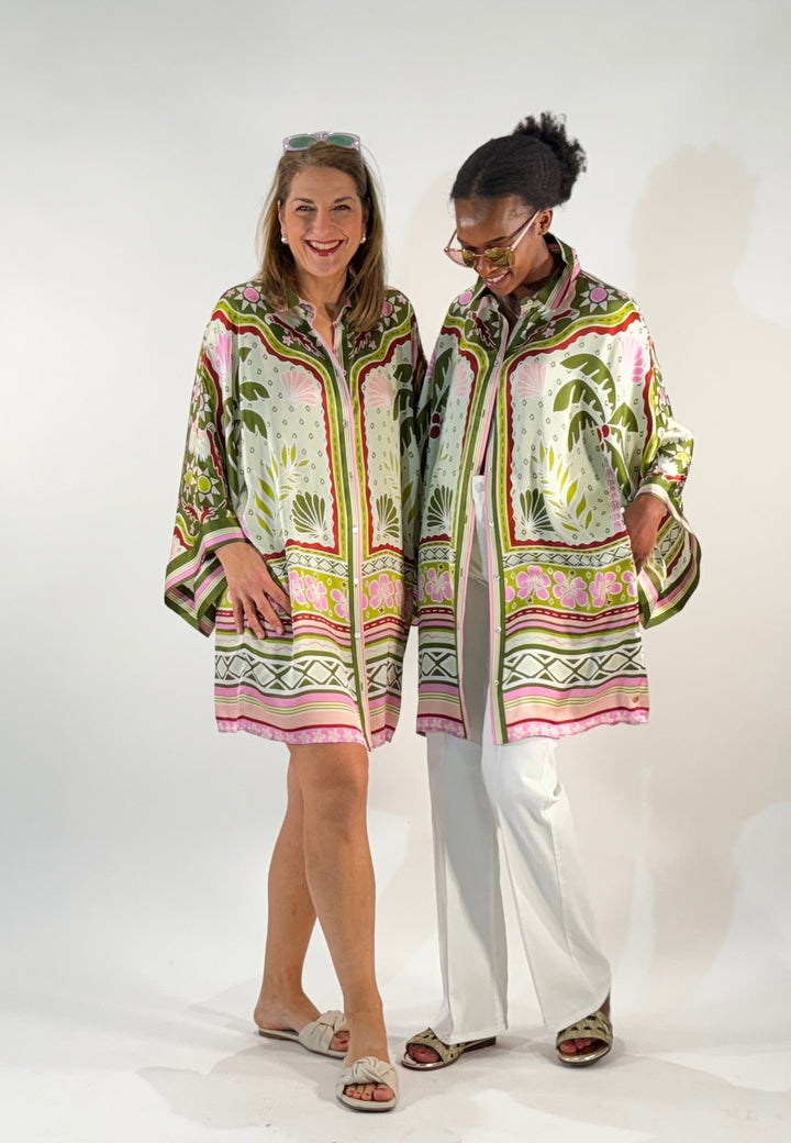 Hemdblusenkleid im Kimono-Style