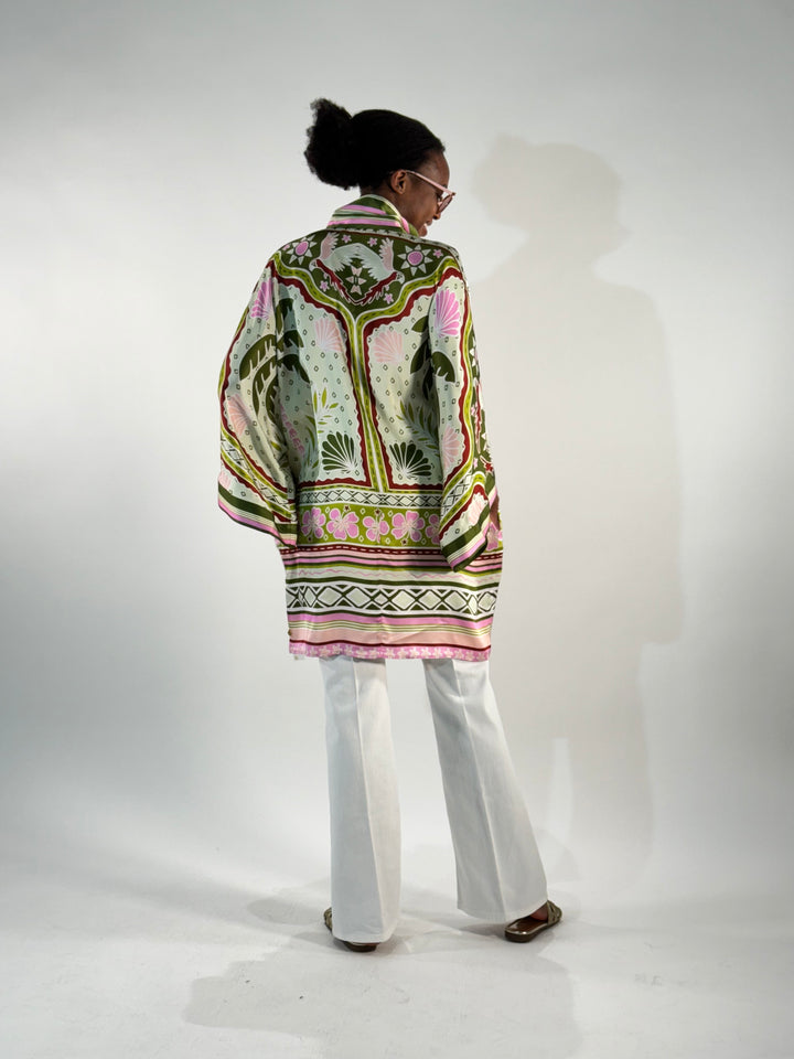 Hemdblusenkleid im Kimono-Style