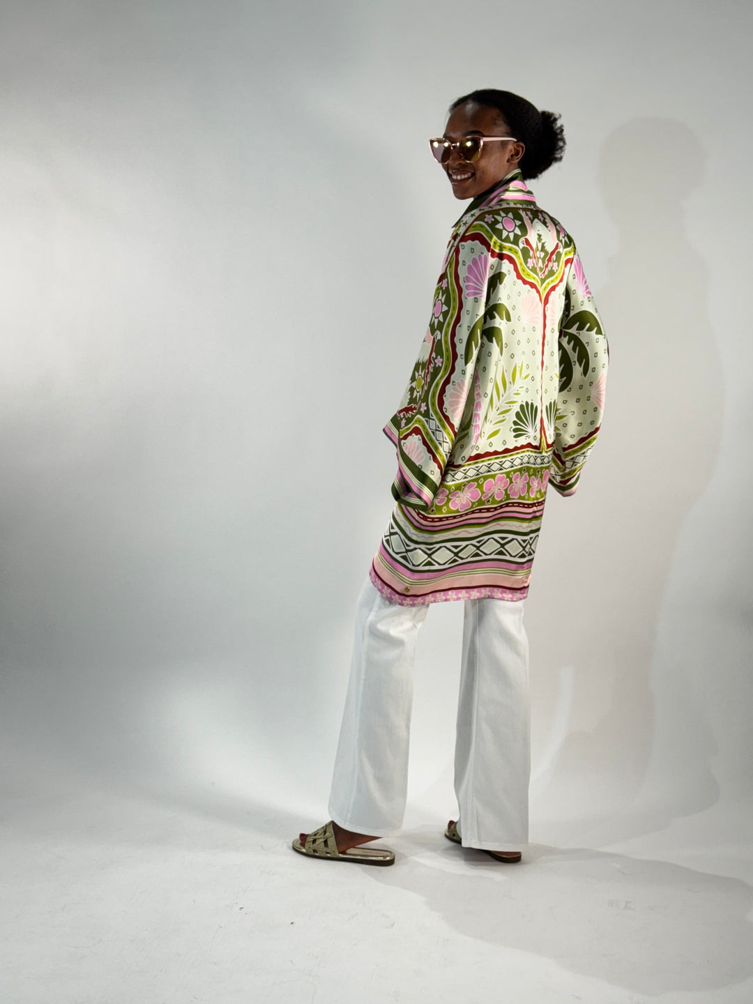 Hemdblusenkleid im Kimono-Style