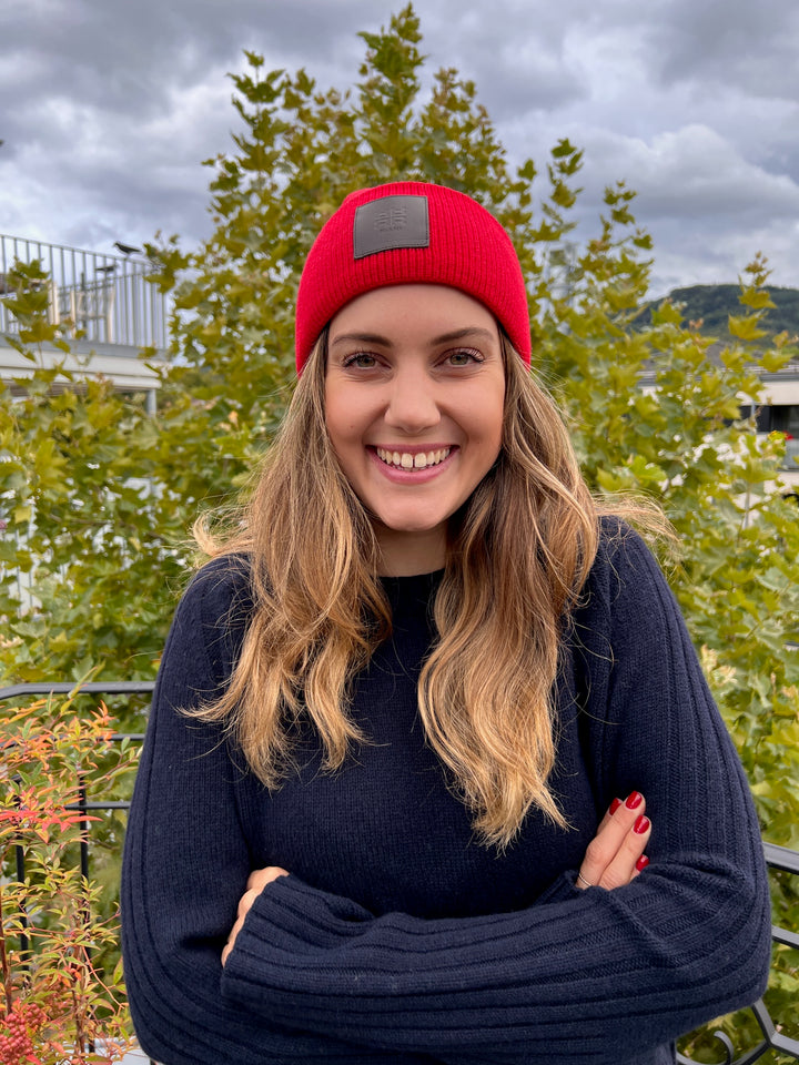 Bonnet tricoté en laine mérinos