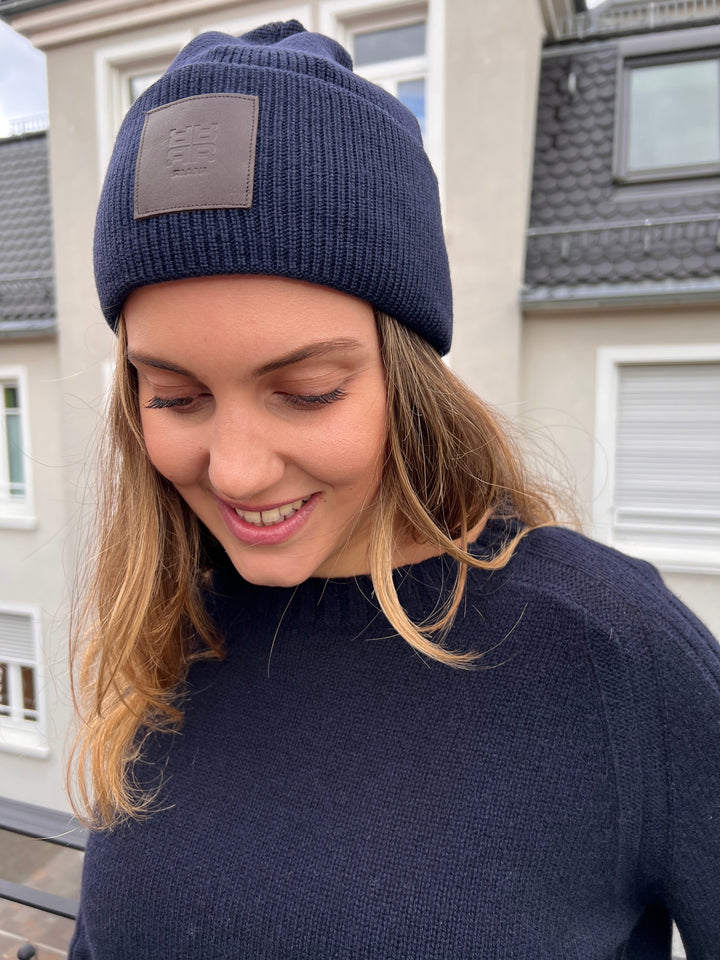 Bonnet tricoté en laine mérinos