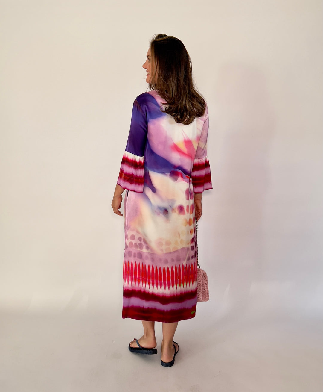 Midi-Kleid in Batik-Design